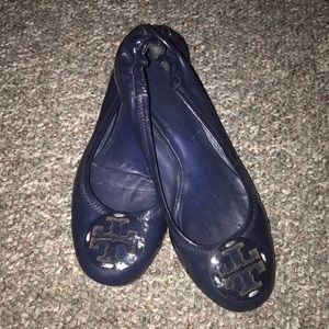 Tory Burch navy blue flats size 8